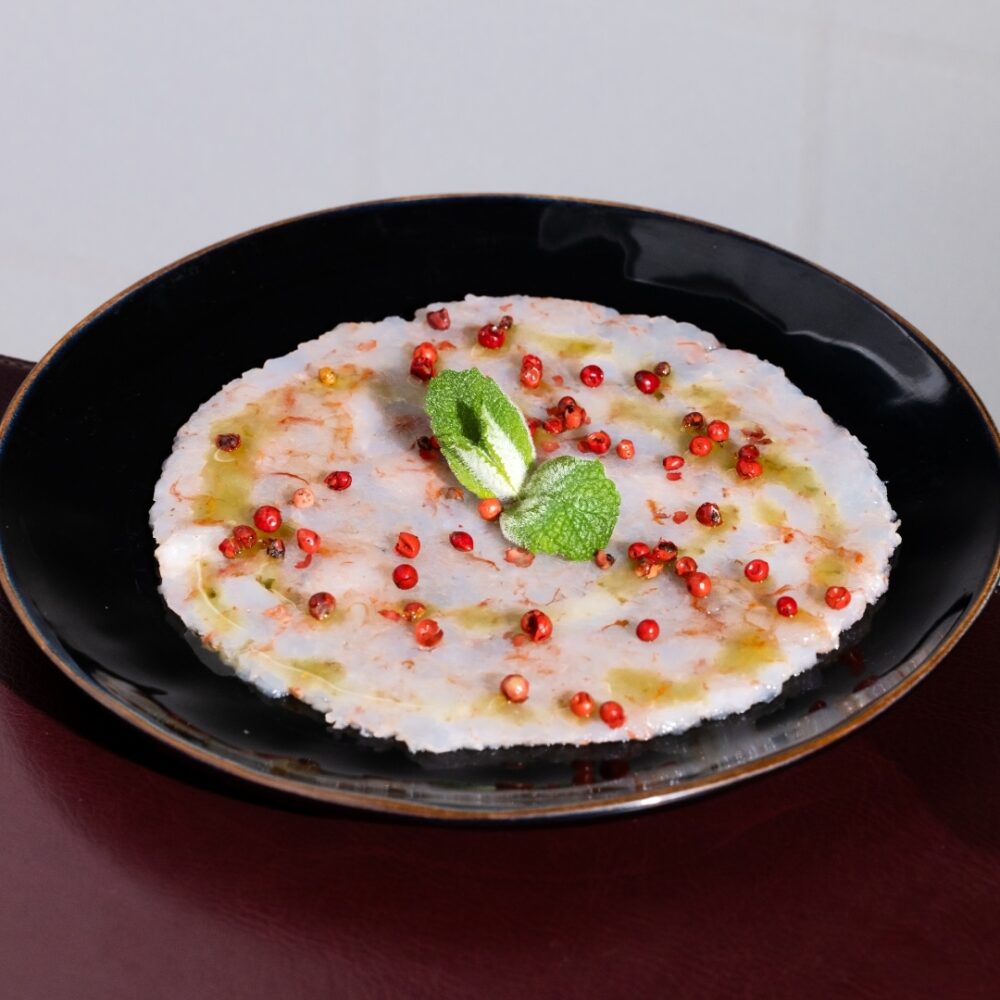 Carpaccio red shrimps